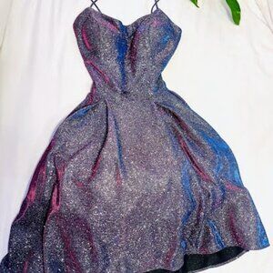 Real Betsy Adams Holographic Pink and Blue Dress